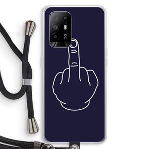 CaseCompany F**k U: Oppo A95 5G Transparant Hoesje met koord