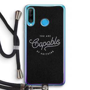 CaseCompany Capable: Huawei P30 Lite Transparant Hoesje met koord