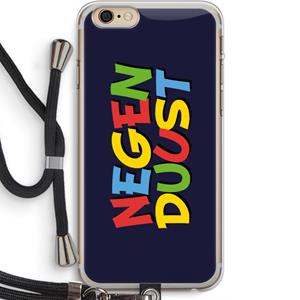 CaseCompany 90's One: iPhone 6 PLUS / 6S PLUS Transparant Hoesje met koord