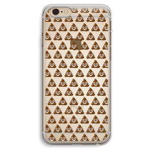 CaseCompany Poop emoji: iPhone 6 Plus / 6S Plus Transparant Hoesje