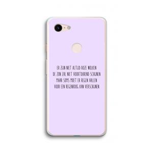 CaseCompany Regenboog: Google Pixel 3 XL Transparant Hoesje