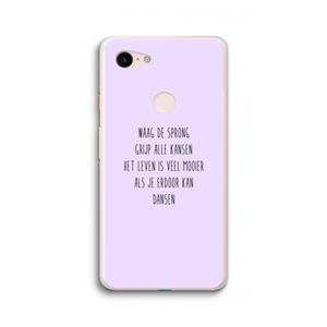 CaseCompany Sprong: Google Pixel 3 XL Transparant Hoesje
