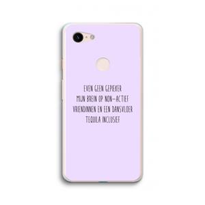 CaseCompany Tequila: Google Pixel 3 XL Transparant Hoesje