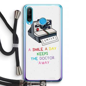 CaseCompany Smile: Huawei P30 Lite Transparant Hoesje met koord