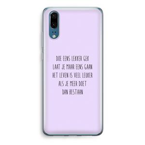 CaseCompany Gek: Huawei P20 Transparant Hoesje