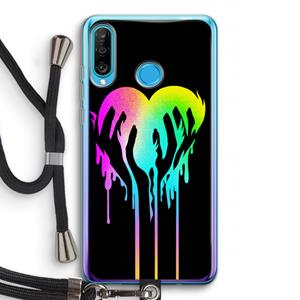 CaseCompany Hold My Heart: Huawei P30 Lite Transparant Hoesje met koord