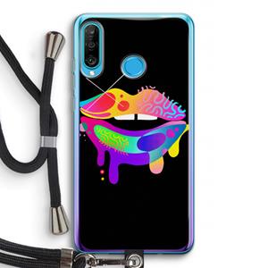 CaseCompany Lip Palette: Huawei P30 Lite Transparant Hoesje met koord