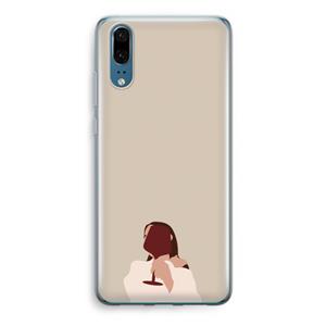 CaseCompany I drink wine: Huawei P20 Transparant Hoesje