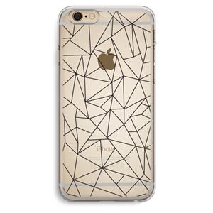 CaseCompany Geometrische lijnen zwart: iPhone 6 Plus / 6S Plus Transparant Hoesje