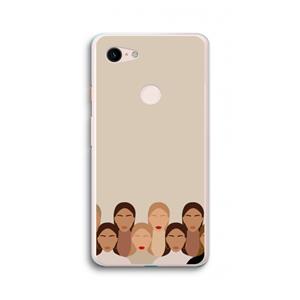 CaseCompany Girls girls girls: Google Pixel 3 XL Transparant Hoesje