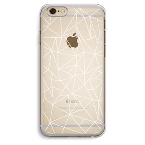 CaseCompany Geometrische lijnen wit: iPhone 6 Plus / 6S Plus Transparant Hoesje