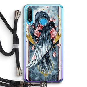 CaseCompany Golden Raven: Huawei P30 Lite Transparant Hoesje met koord