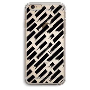 CaseCompany Zwarte vegen: iPhone 6 Plus / 6S Plus Transparant Hoesje