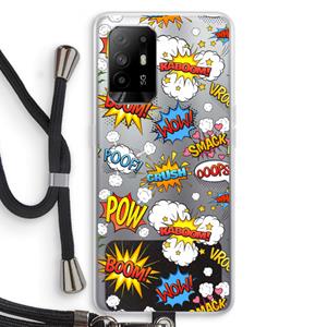 CaseCompany Pow Smack: Oppo A95 5G Transparant Hoesje met koord