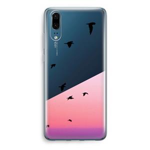 CaseCompany Fly away: Huawei P20 Transparant Hoesje