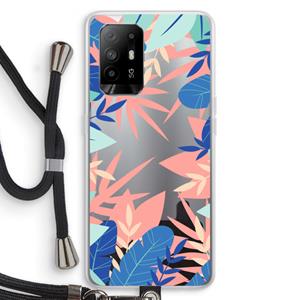 CaseCompany Tropisch: Oppo A95 5G Transparant Hoesje met koord