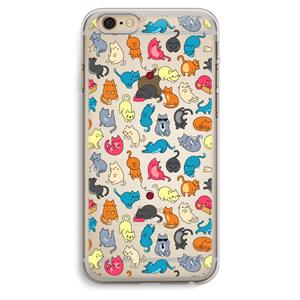 CaseCompany Kleurrijke katten: iPhone 6 Plus / 6S Plus Transparant Hoesje