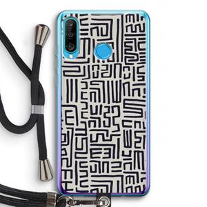 CaseCompany Moroccan Print: Huawei P30 Lite Transparant Hoesje met koord