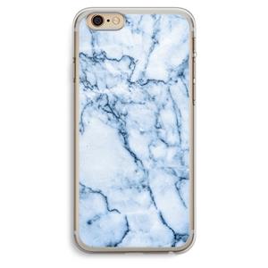 CaseCompany Blauw marmer: iPhone 6 Plus / 6S Plus Transparant Hoesje