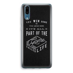 CaseCompany Life: Huawei P20 Transparant Hoesje