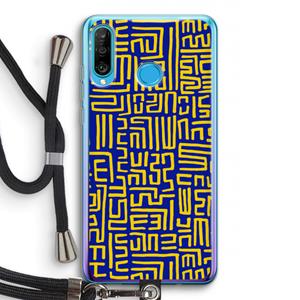 CaseCompany Majorelle Blue Print: Huawei P30 Lite Transparant Hoesje met koord