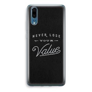 CaseCompany Never lose your value: Huawei P20 Transparant Hoesje