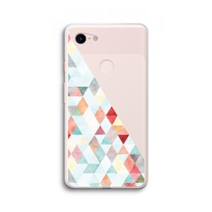 CaseCompany Gekleurde driehoekjes pastel: Google Pixel 3 XL Transparant Hoesje