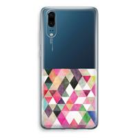 CaseCompany Gekleurde driehoekjes: Huawei P20 Transparant Hoesje