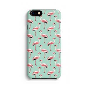 CaseCompany Flamingoprint groen: Volledig Geprint iPhone 7 Hoesje