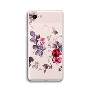 CaseCompany Mooie bloemen: Google Pixel 3 XL Transparant Hoesje