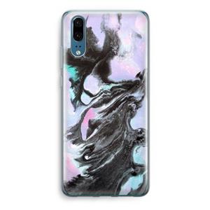CaseCompany Pastel zwart: Huawei P20 Transparant Hoesje