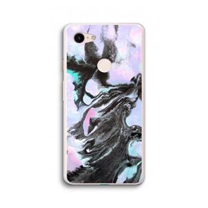 CaseCompany Pastel zwart: Google Pixel 3 XL Transparant Hoesje