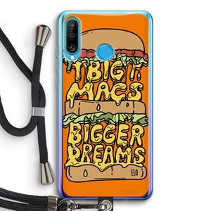 CaseCompany Big Macs Bigger Dreams: Huawei P30 Lite Transparant Hoesje met koord