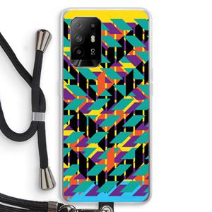 CaseCompany Skew Bee 1: Oppo A95 5G Transparant Hoesje met koord