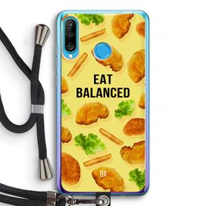 CaseCompany Eat Balanced: Huawei P30 Lite Transparant Hoesje met koord