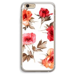 CaseCompany Roosjes: iPhone 6 Plus / 6S Plus Transparant Hoesje