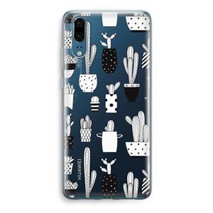 CaseCompany Cactusmotief: Huawei P20 Transparant Hoesje