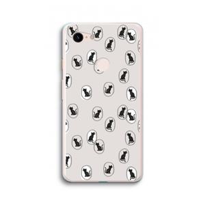 CaseCompany Miauw: Google Pixel 3 XL Transparant Hoesje
