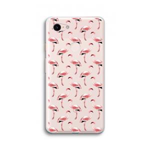 CaseCompany Flamingoprint groen: Google Pixel 3 XL Transparant Hoesje