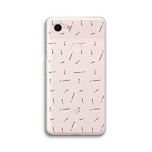 CaseCompany Hipster stripes: Google Pixel 3 XL Transparant Hoesje