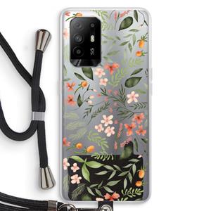 CaseCompany Sweet little flowers: Oppo A95 5G Transparant Hoesje met koord