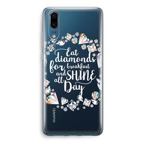 CaseCompany Diamonds: Huawei P20 Transparant Hoesje