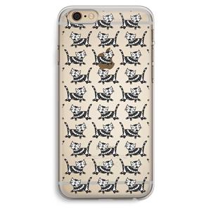 CaseCompany Zwarte poes: iPhone 6 Plus / 6S Plus Transparant Hoesje