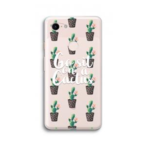 CaseCompany Cactus quote: Google Pixel 3 XL Transparant Hoesje