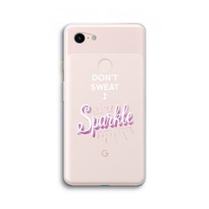 CaseCompany Sparkle quote: Google Pixel 3 XL Transparant Hoesje