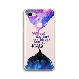 CaseCompany Stars quote: Google Pixel 3 XL Transparant Hoesje