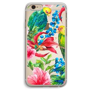 CaseCompany Papegaaien: iPhone 6 Plus / 6S Plus Transparant Hoesje