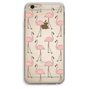 CaseCompany Anything Flamingoes: iPhone 6 Plus / 6S Plus Transparant Hoesje