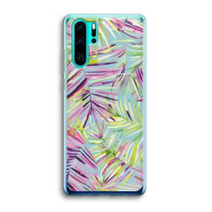CaseCompany Tropical Palms Blue: Huawei P30 Pro Transparant Hoesje