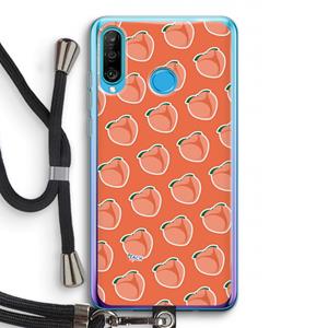 CaseCompany Just peachy: Huawei P30 Lite Transparant Hoesje met koord
